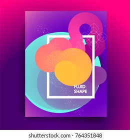 Fondo de color fluido. Forma líquida en blanco. Vector Eps10.
