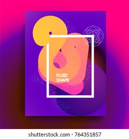 Flüssigfarbener Hintergrund. Flüssige Form auf Weiß. EPS10-Vektor.