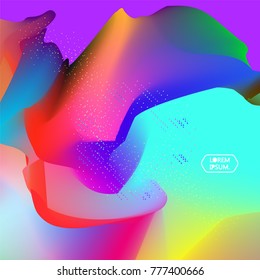 Fluid color background. Liquid shape on white. Eps10 vector.