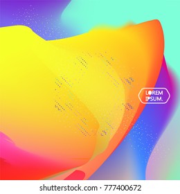 Fluid color background. Liquid shape on white. Eps10 vector.