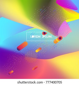 Fluid color background. Liquid shape on white. Eps10 vector.