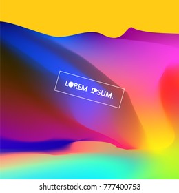Fondo de color fluido. Forma líquida en blanco. Vector Eps10.
