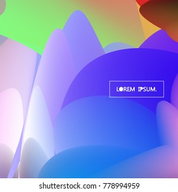  Fluid color background. Liquid shape on white. Eps10 vector.