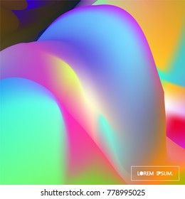  Fluid color background. Liquid shape on white. Eps10 vector.
