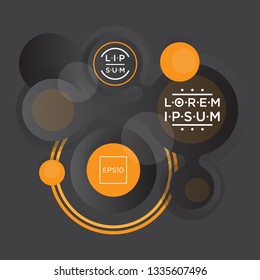 Fluid color badges with abstract shape composition. Liquid gradient design element.