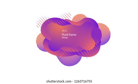 Fluid color badges. Abstract shapes composition. Eps10 vector.