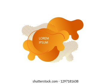 Fluid color badges set. Abstract shapes composition. Eps10 vector.