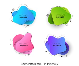 	
Fluid color badges set. Abstract shapes composition. Modern set of abstract banners. Vector bright template banners. Template ready for use in web or print design.
