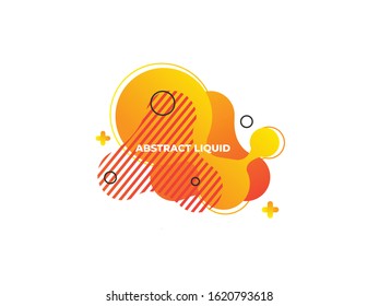 Fluid color badges set. Abstract shapes composition. Eps10 vector.