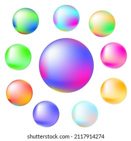 Fluid color badges set. Abstract shapes composition. Eps10 vector.