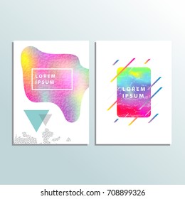Fluid color cover design with gradient vector illustration. Minimalistic design. Background with dynamic design. Colorful pattern texture. Modern cover design. Template background