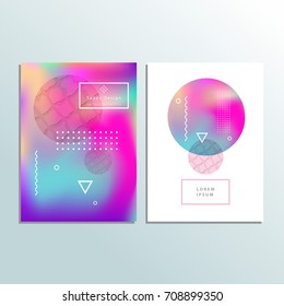 Fluid color cover design with gradient vector illustration. Minimalistic design. Background with dynamic design. Colorful pattern texture. Modern cover design. Template background