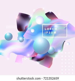 Fluid color cover design with gradient vector illustration. Minimalistic design. Background with dynamic design. Colorful pattern texture. Modern cover design. Template background