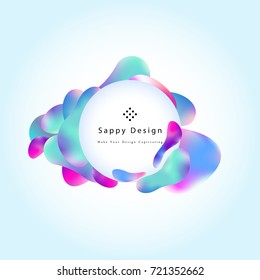 Fluid color cover design with gradient vector illustration. Minimalistic design. Background with dynamic design. Colorful pattern texture. Modern cover design. Template background