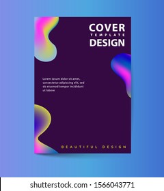 Fluid color covers. Colorful bubble shapes with gradients. Trendy design. Eps10 vector.