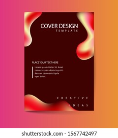 Fluid color covers . Colorful shapes, bubbles, fluid and liquid colors, trendy gradients. Trendy abstract design.