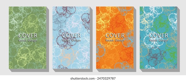 Fluid color covers set. Colorful bubble shapes composition. Trendy minimal design.  Vector illustration