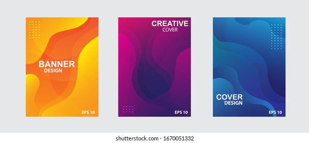 Tapas de color fluido. Composición dinámica de formas. Diseño minimalista a la moda. Ideal para publicidad, invitación, presentación, promoción, web, medios sociales, encabezado. Vector Eps10.