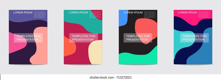 Fluid color covers set. Eps10 vector.