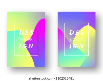 Fluid color covers set. Trendy design. vector.
