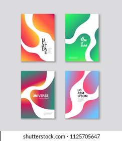 Fluid color covers set. Trendy abstract design Eps10 vector template