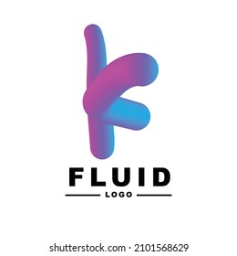 fluid color Creativity. Visual communication poster design. letter k logo. Vector illustration