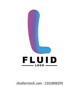 fluid color Creativity. Visual communication poster design. letter l logo. Vector illustration