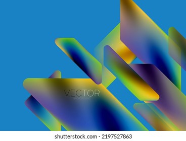 Fluid color dynamic geometric shapes abstract background. Vector illustration for wallpaper banner background or landing page
