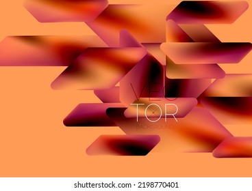 Fluid color dynamic geometric shapes abstract background. Vector illustration for wallpaper banner background or landing page
