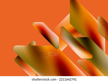 Fluid color dynamic geometric shapes abstract background. Vector illustration for wallpaper banner background or landing page