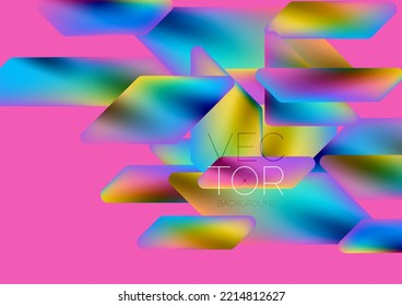 Fluid color dynamic geometric shapes abstract background. Vector illustration for wallpaper banner background or landing page