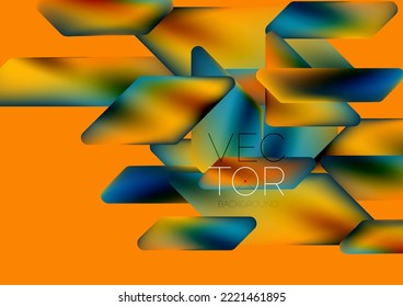 Fluid color dynamic geometric shapes abstract background. Vector illustration for wallpaper banner background or landing page