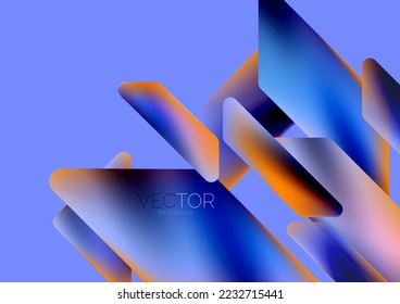 Fluid color dynamic geometric shapes abstract background. Vector illustration for wallpaper banner background or landing page