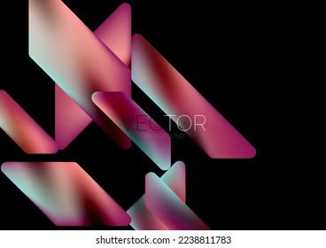 Fluid color dynamic geometric shapes abstract background. Vector illustration for wallpaper banner background or landing page