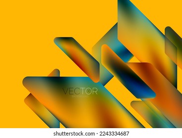 Fluid color dynamic geometric shapes abstract background. Vector illustration for wallpaper banner background or landing page