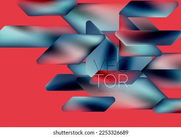 Color del fluido formas geométricas dinámicas de fondo abstracto. Ilustración vectorial para fondo de banner de fondo o página de aterrizaje de papel pintado