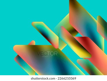 Fluid color dynamic geometric shapes abstract background. Vector illustration for wallpaper banner background or landing page