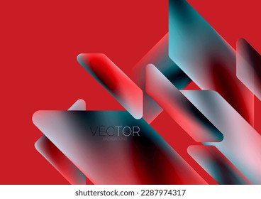 Fluid color dynamic geometric shapes abstract background. Vector illustration for wallpaper banner background or landing page