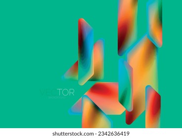 Fluid color dynamic geometric shapes abstract background. Vector illustration for wallpaper banner background or landing page