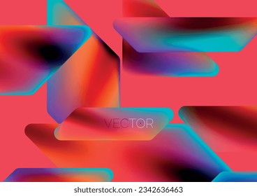 Color del fluido formas geométricas dinámicas de fondo abstracto. Ilustración vectorial para fondo de banner de fondo o página de aterrizaje de papel pintado