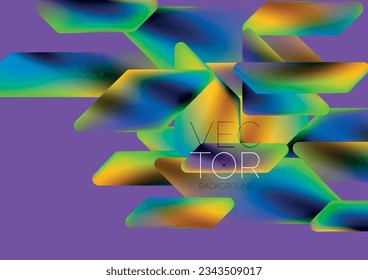 Flüssige, dynamische geometrische Formen abstrakter Hintergrund. Vektorgrafik für Bildschirmhintergrund oder Landeeite