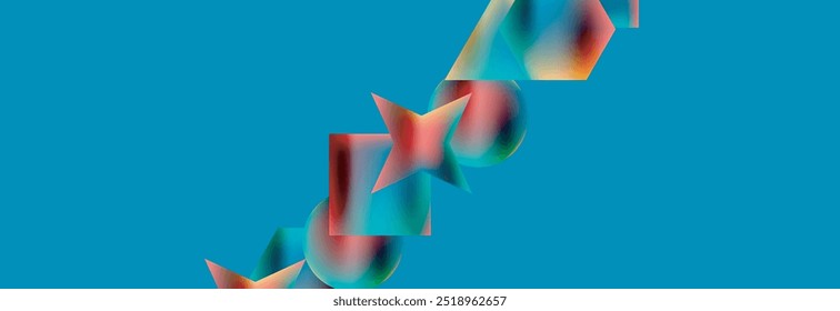 Fluid color geometric shapes abstract background. Vector Illustration For Wallpaper, Banner, Background, Card, Book Illustration, landing page