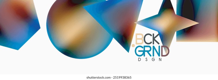 Fluid color geometric shapes abstract background. Vector Illustration For Wallpaper, Banner, Background, Card, Book Illustration, landing page