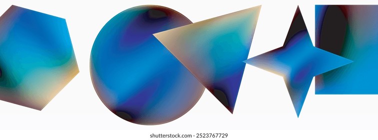 Fluid color geometric shapes abstract background. Vector Illustration For Wallpaper, Banner, Background, Card, Book Illustration, landing page