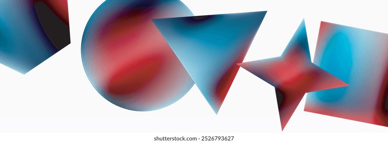 Fundo abstrato de formas geométricas de cores fluidas. Ilustração vetorial para papel de parede, banner, plano de fundo, cartão, ilustração de livro, página inicial