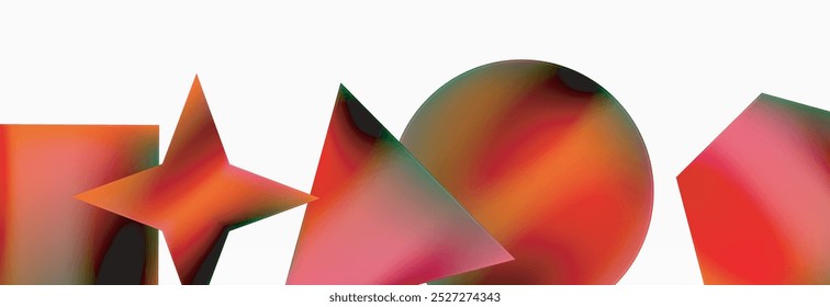 Fluid color geometric shapes abstract background. Vector Illustration For Wallpaper, Banner, Background, Card, Book Illustration, landing page