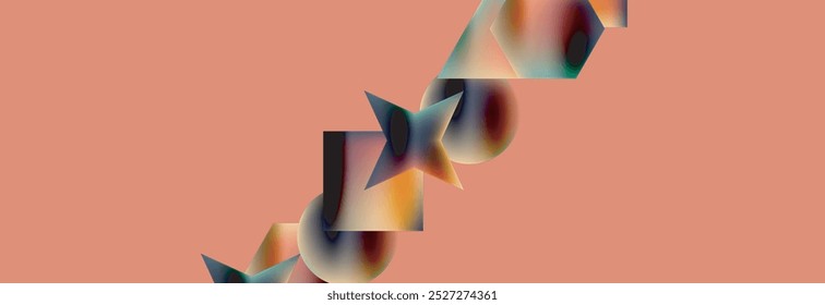 Fluid color geometric shapes abstract background. Vector Illustration For Wallpaper, Banner, Background, Card, Book Illustration, landing page