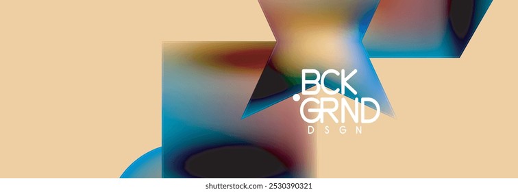 Fluid color geometric shapes abstract background. Vector Illustration For Wallpaper, Banner, Background, Card, Book Illustration, landing page