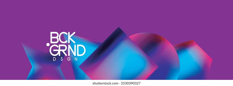 Fluid color geometric shapes abstract background. Vector Illustration For Wallpaper, Banner, Background, Card, Book Illustration, landing page