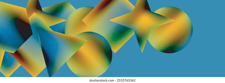 Fluid color geometric shapes abstract background. Vector Illustration For Wallpaper, Banner, Background, Card, Book Illustration, landing page